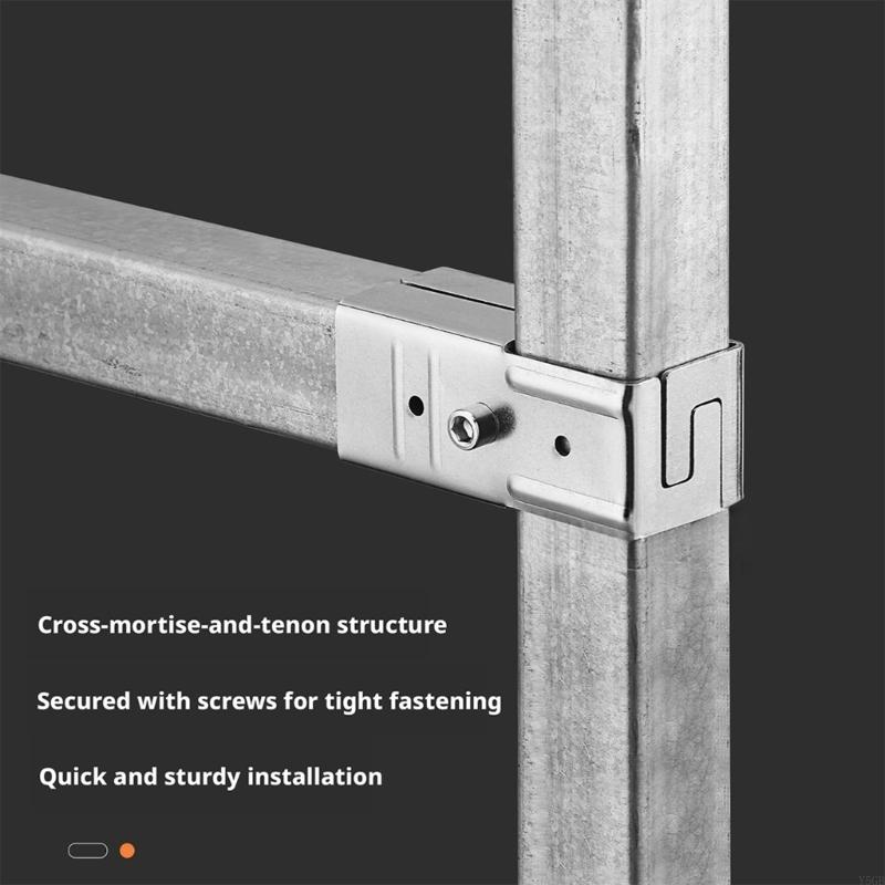 Stainless Steel Square Tube Fitting 40 x 40 mm Bolt Lock Joint for No Weld Frame Building, DIY Supports and Shelving Y5GB