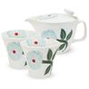 Kunzangama Teapot Set, Large, Hasami Ware, Made In Japan (Teapot, Pair of Teacups, Tea Set), 385ml and 180ml, Serves 2-3, Includes Tea