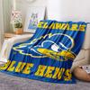 Delaware Fightin' Blue Hens Print Flannel Blanket High Quality Warm Comfortable Cover for All Seasons Perfect for Gifts Home Decor