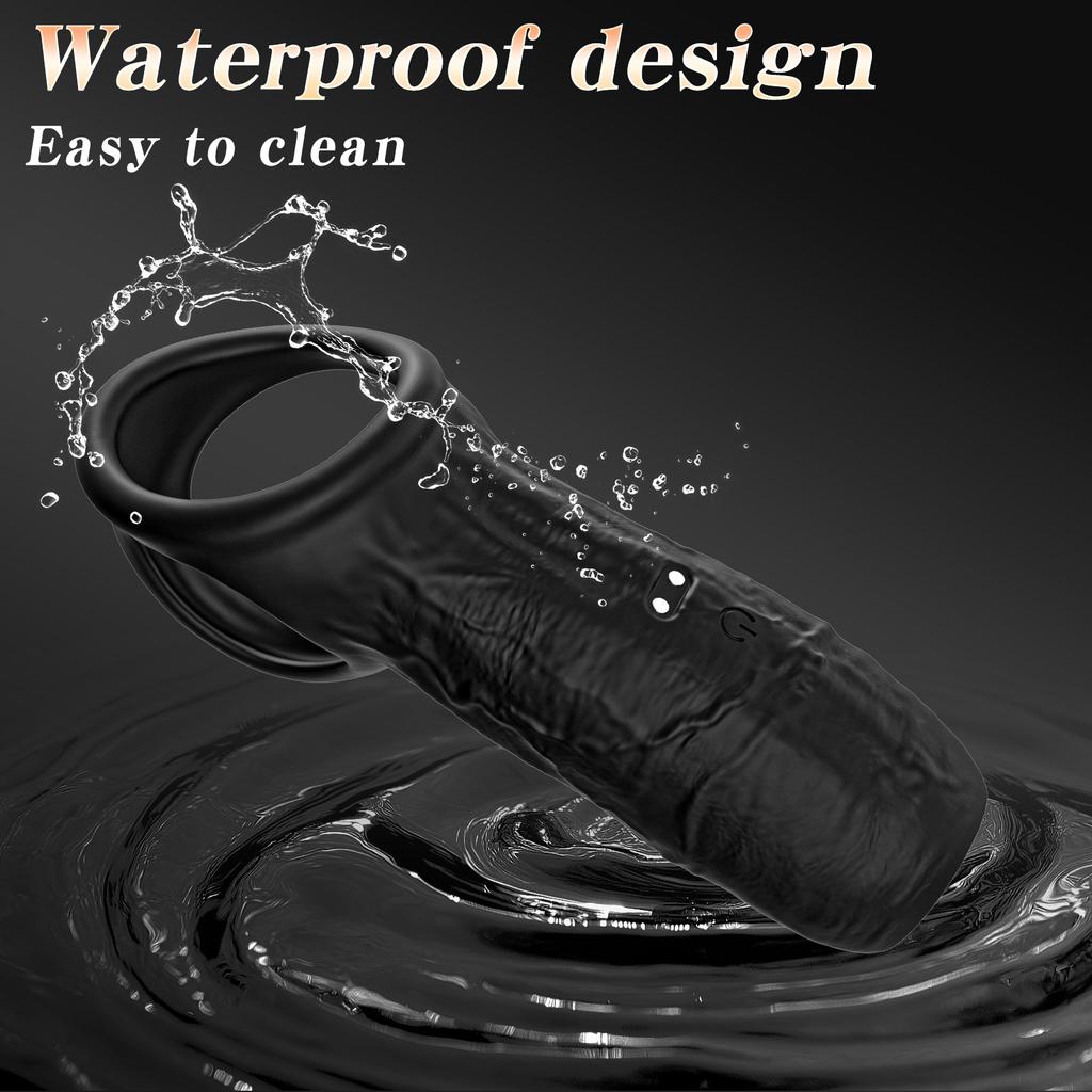 App Control Vibrating Penis Sleeve Cock Ring Penis Extender for G Spot Clitoris Vibrator Stimulation Adult Sex Toy for Men Delay Ejaculation Wearable