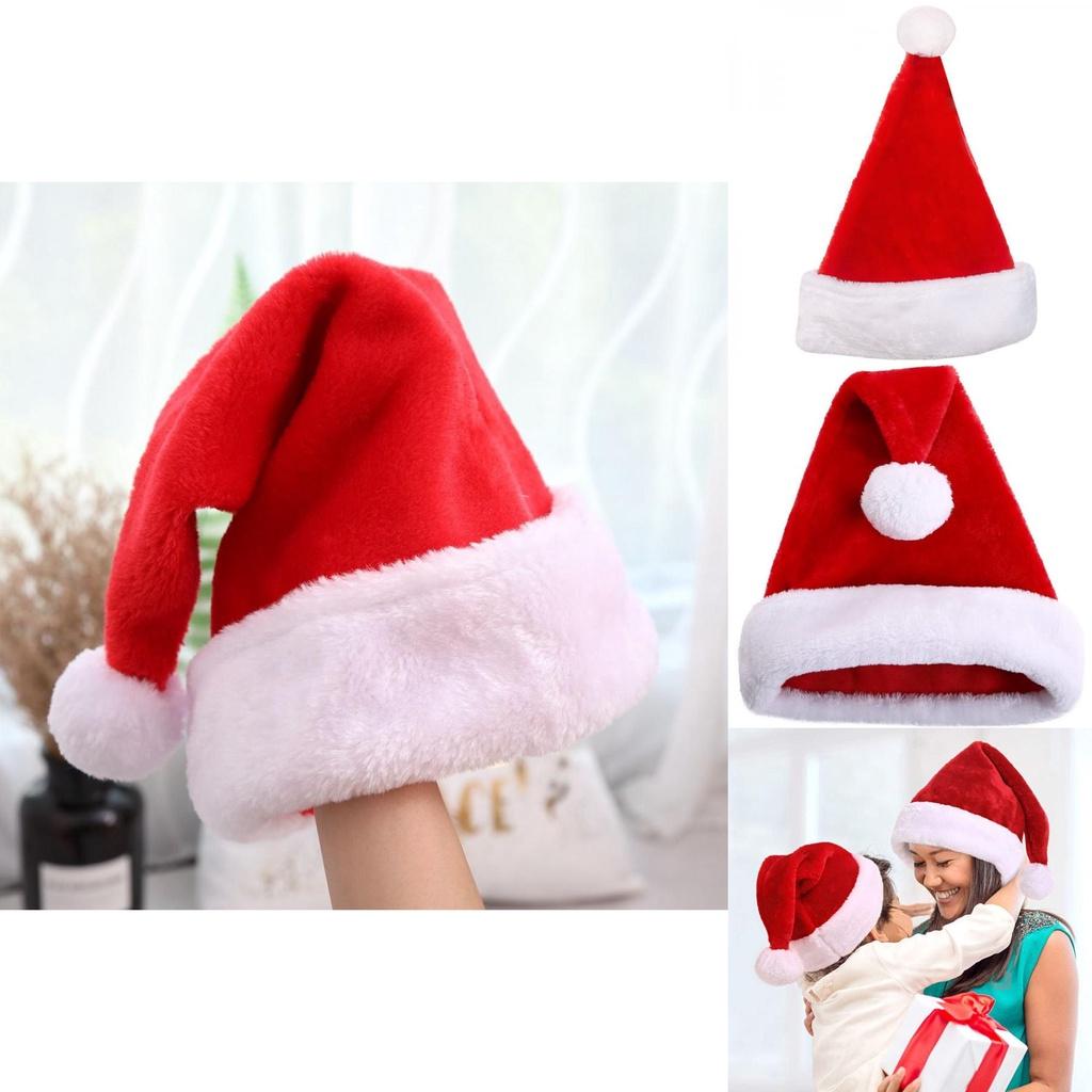 Comfortable Soft Plush Santa Hat For Family Christmas Parties And Celebrations