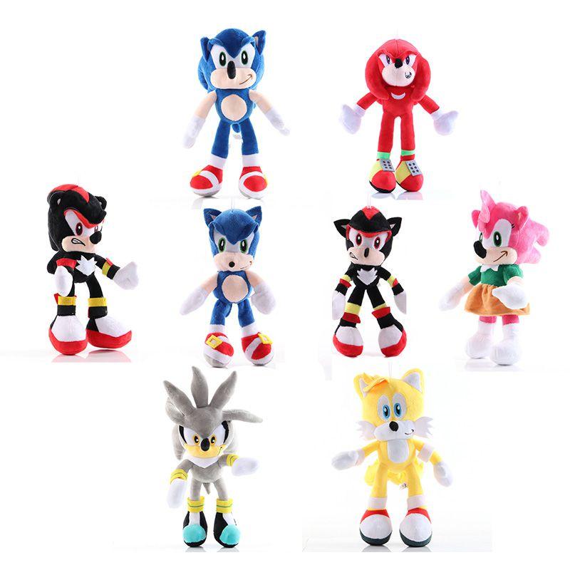 Adorable 28cm Sonic The Hedgehog Shadow Amy Rose Knuckle Tail Plush Toy For All Ages