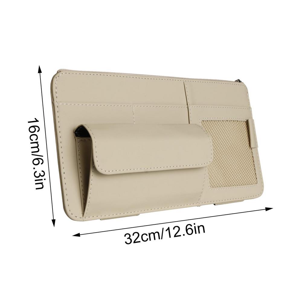 

Чехол-органайзер для автомобильного козырька, автомобильный чехол-органайзер, держатель для солнцезащитных очков, сумка с несколькими карманами, аксессуары для организации и хранения вещей в автомобиле