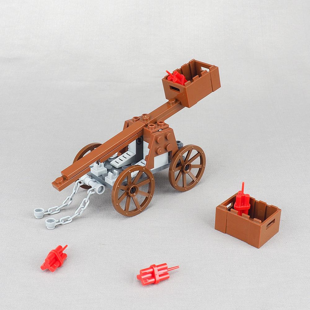 DIY Mini-Flammenwerfer Waffe Lagerfeuer-Fackel Wachturm Ziegelstein Zubehör für Baustein-Figuren