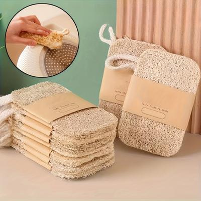 Naturschwamm Luffa Spüllappen Luffa Scheuerschwamm Topfschwamm Leicht zu Reinigen Scheuerschwamm Küchenreinigungspinsel Haushalt