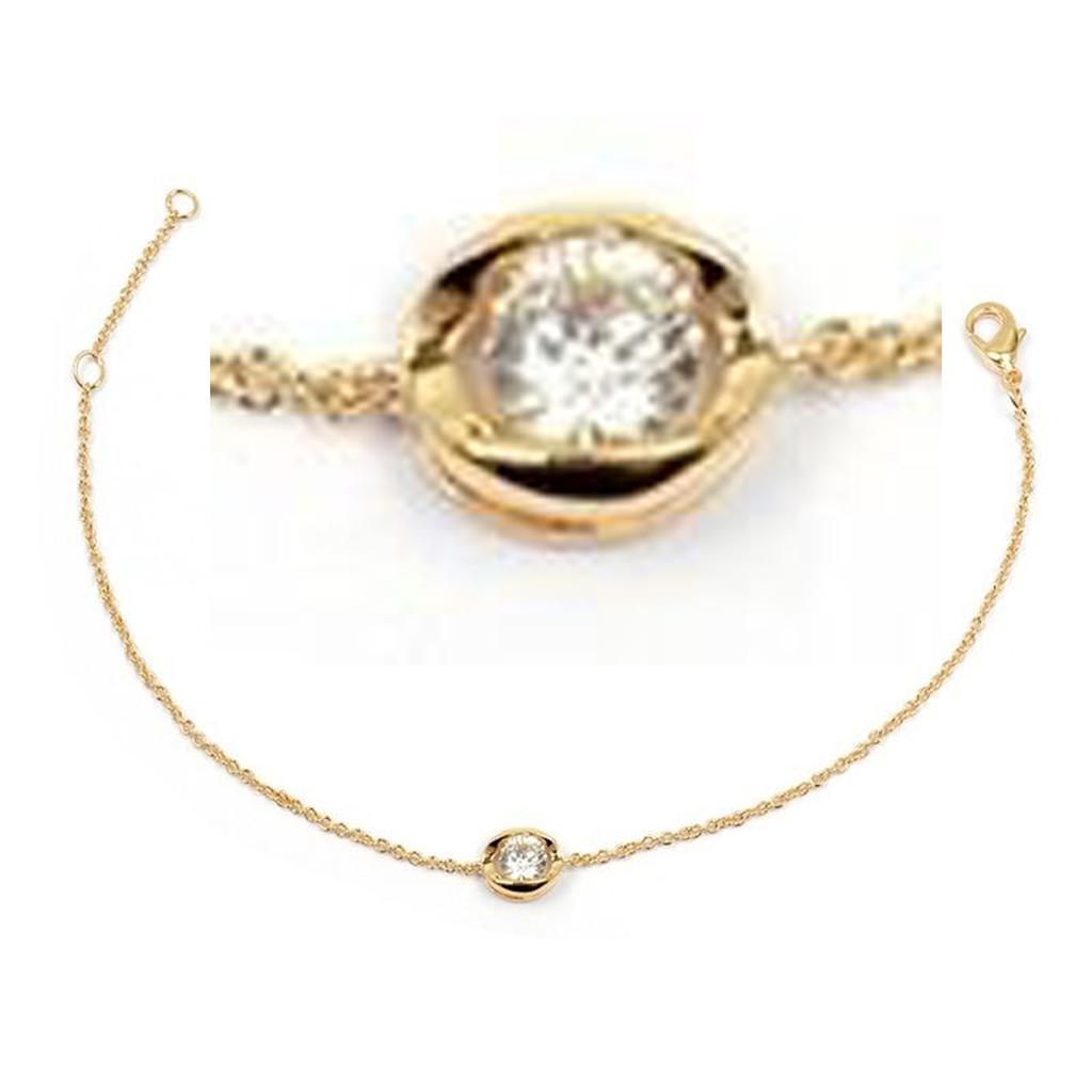 Les Trésors De Lily [M8864] - Gold Plated Bracelet 'Sissi' White Gold - 8x6 Mm