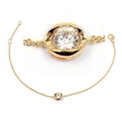[M8864] - Gold Plated Bracelet 'Sissi' White Gold - 8x6 Mm