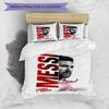 Lionel Messi Football Legend Bedding Set,Breathable Bed Linen for Guest Room Decoration,Festival Gift for Fans,All Season Duvet Cover with Pillowcases