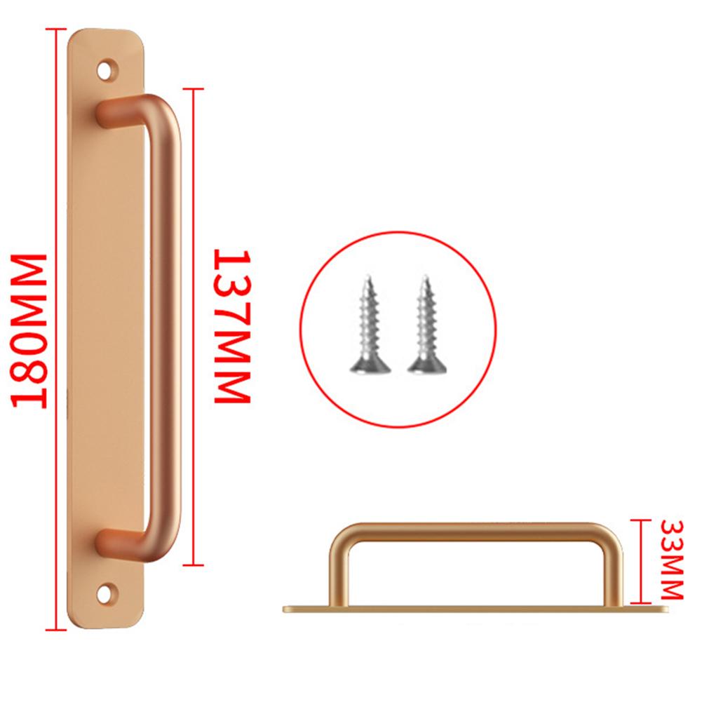 High Quality Brand New Exquisite Door Handle Hardware Handle No Punching 1PCS Aluminum Alloy For Barn For Sliding