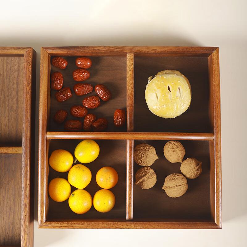 Walnut Wood Divided Snack and Candy Serving Tray