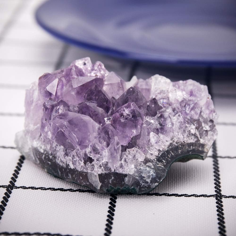 Natural Amethyst Crystal Cluster Drusy Geode Quartz Specimen Home Decoration Stone,1.6-2.5 Inch