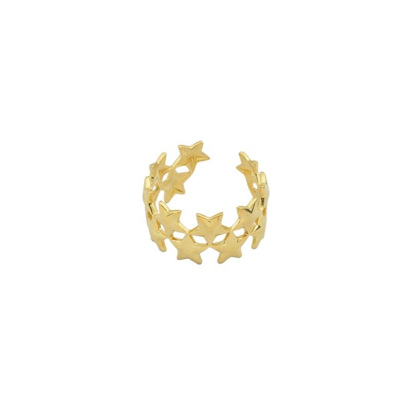 

New Star Shape Ring Exquisite Adjustable Open Ring Fashion Personality Index Finger Ring For Women Party Daily Accessories resizable золотой
