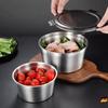 304 Stainless Steel Fresh-Keeping Box Refrigerator Round Food Storage Containers With Lid Kitchen Sealed Leakproof Lunch Box