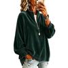 Women's Velvet Zip Up Sweatshirt with Collar Casual Loose Fit Color for Daily Wear