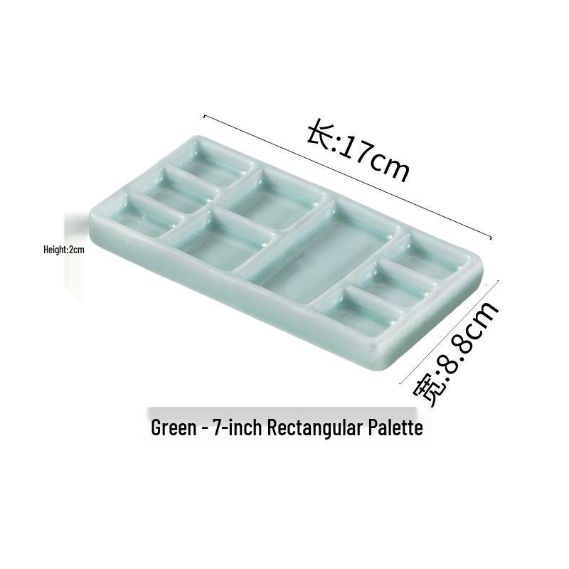 Keramik-Mehrfachnapf-Palette für Aquarell- und Gouachefarben für Kunststudenten