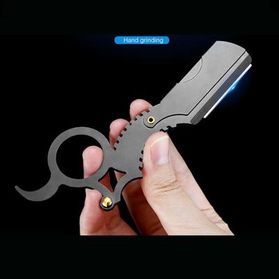 Straight Edge Barber Razor Haircut Beard Eyebrow Shaving Tool Manual Depilation Razor Hairdresser Trimming Blades Replaceable