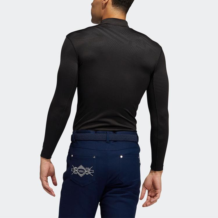 Adidas Golf Thermal Half Neck Fitted Workout Top Men tops Black FS7033