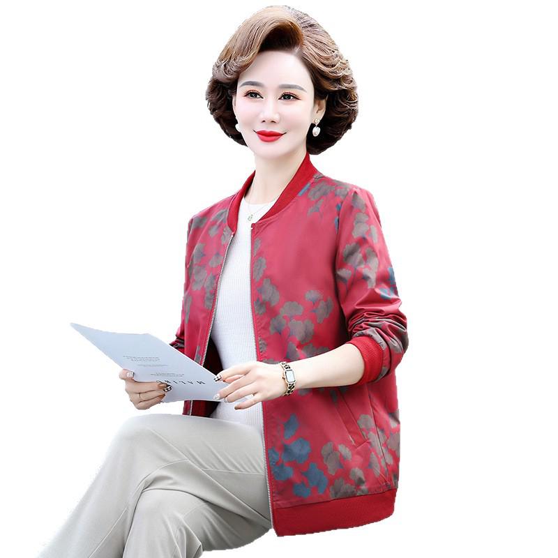 Mother's 2026 Spring/Autumn Lapel Jacket for Women - Middle-Aged & Elderly, Loose, Stylish Top.