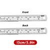 6/8/12inch Dual-Read Ruler Dual-Scale Heavy-Duty Precision Professional Drafting Steel Ruler Office Stationery