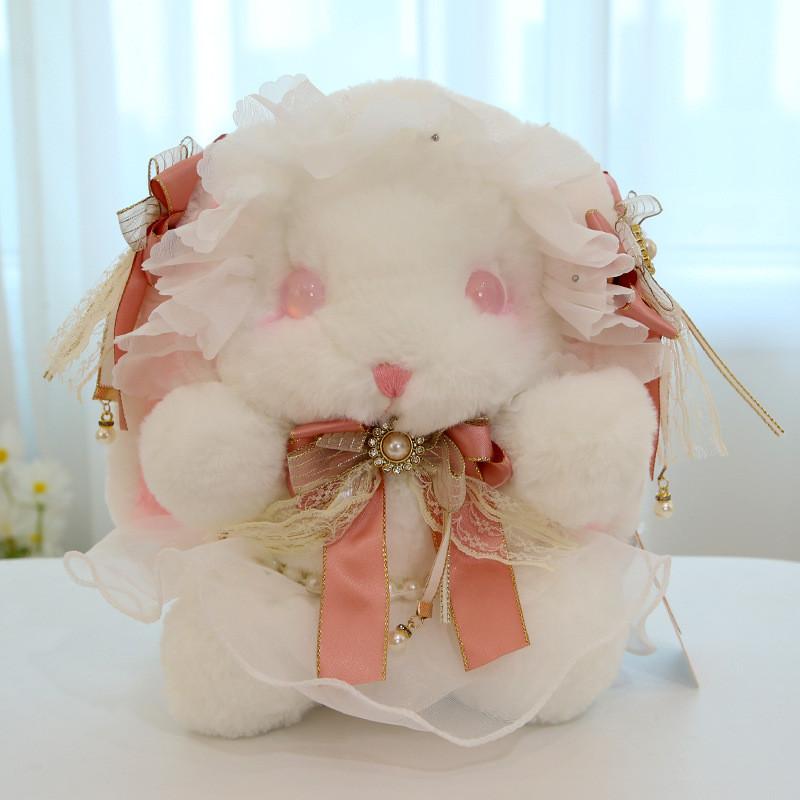 

Cute Smoky Cloud Rabbit Plush Toy Doll Lolita Rabbit Doll Bed Doll Girl Gift 14cm/5.51in рожевий