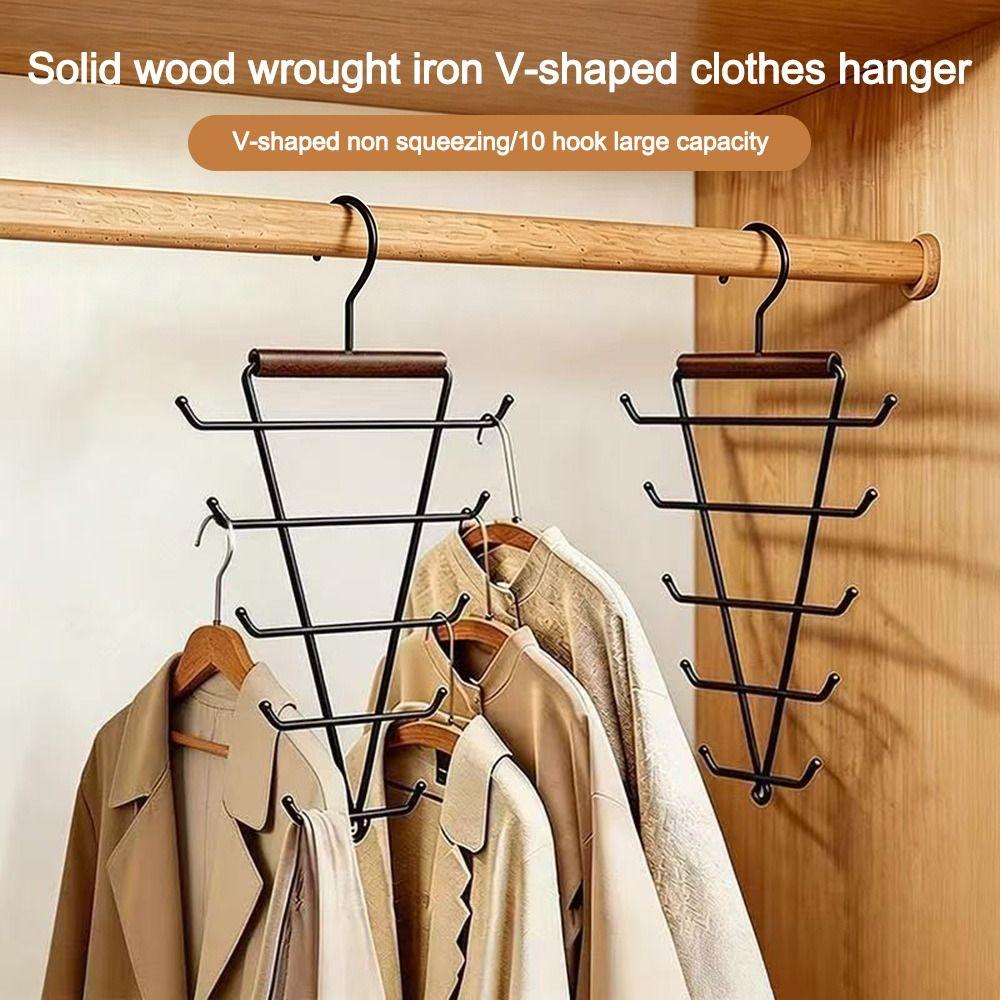 Rotatable Double Sided Hanger Wall Mounted Multi Hook Organizer Portable Hat Rack