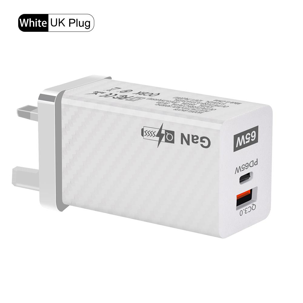 65W GaN Charger PD Quick Charge 4.0 3.0 Type C USB C Fast Charger Adapter Mobile Phone Portable Charger For Tablet iPhone 15 14