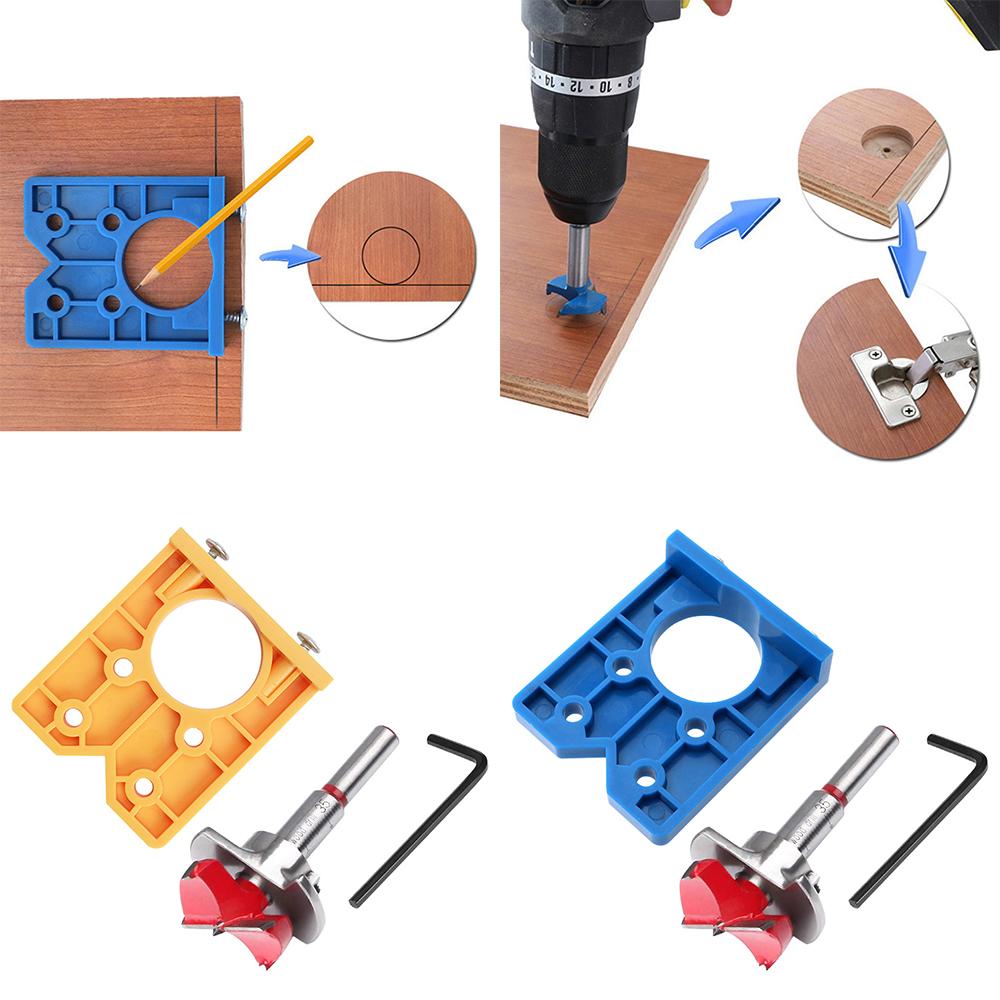 

Локатор отверстий для петель 35 мм, шаблон для позиционирования петель дверной панели с дрелью и гаечным ключом