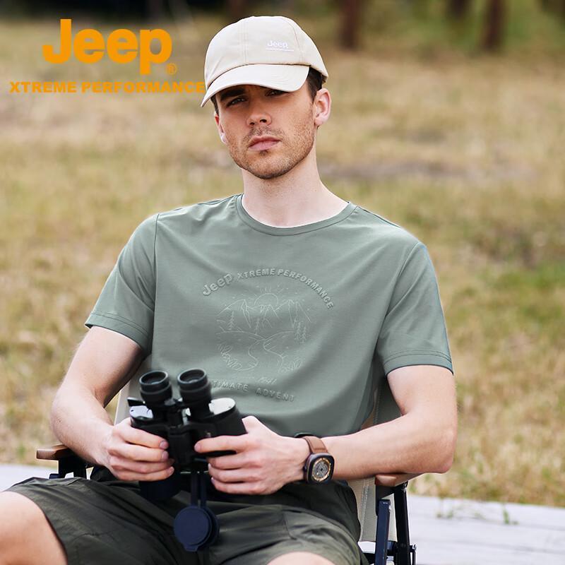 JEEP Men s Quick-Dry Breathable Short-Sleeve T-Shirt XL