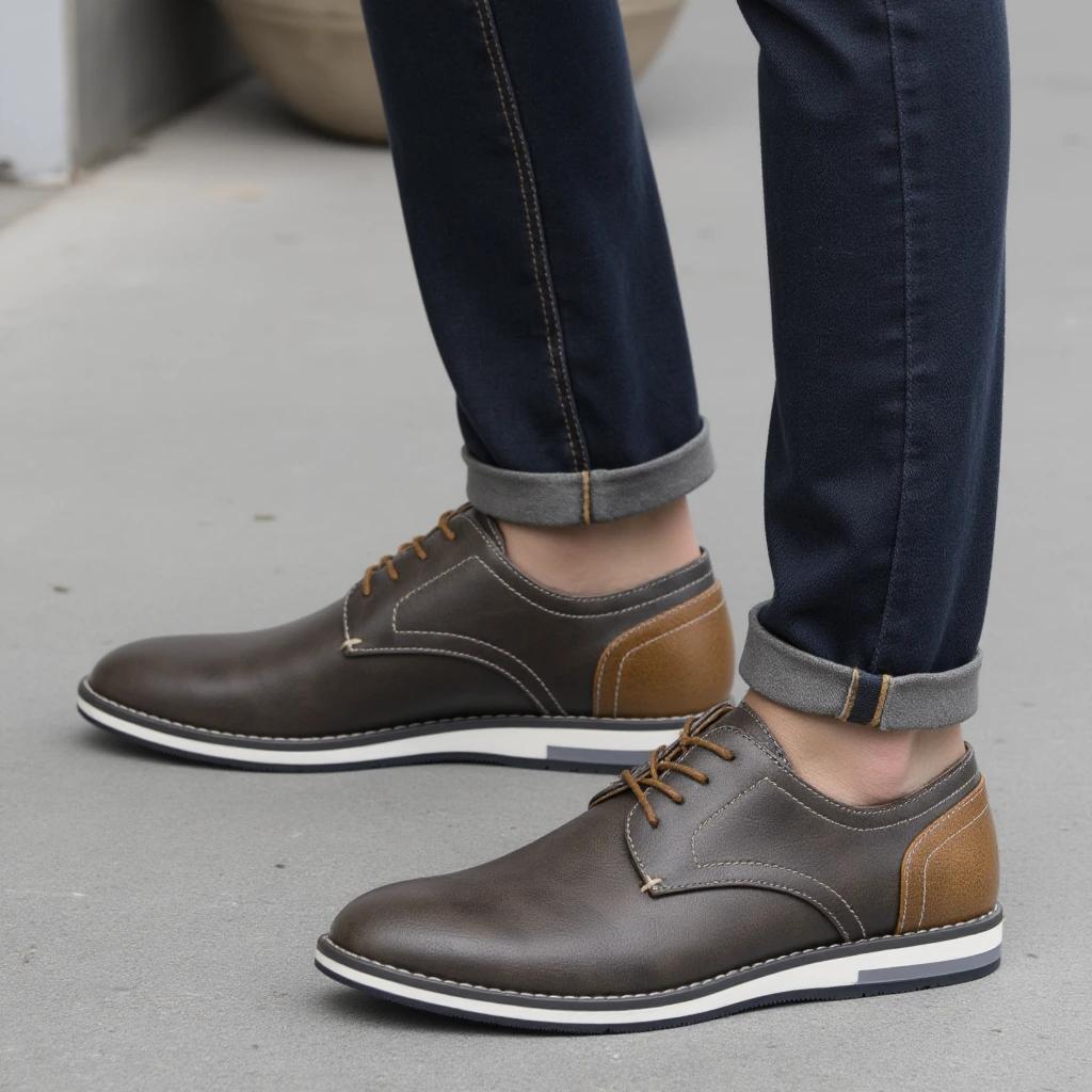 Wipon Men's Comfortable Brand Fashion Leather #Kd4163 For Adult Suitable For Daily Wear Fashionable Design Cm