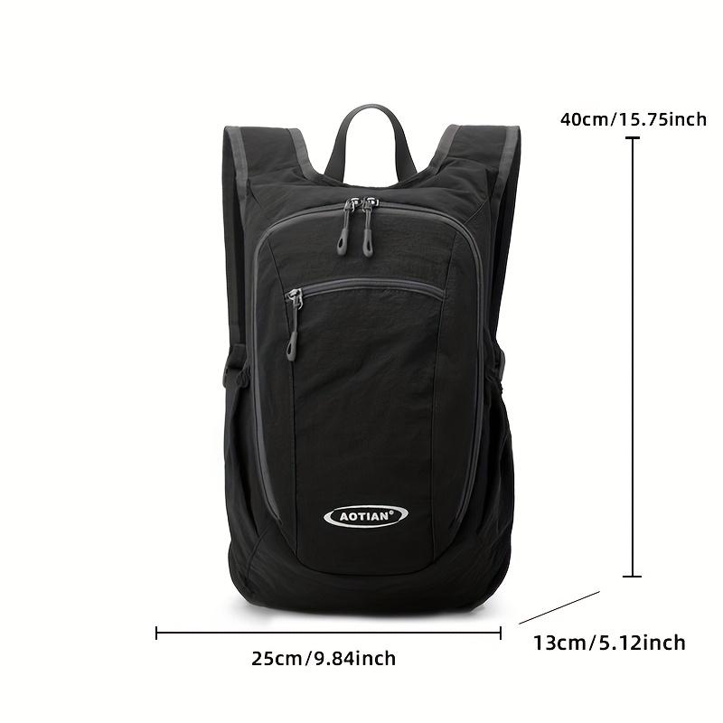 Lightweight and Foldable Men s Travel Backpack, Large Capacity Hiking Backpack, Zipper Closure, Outdoor Women s Sports Bags чёрный