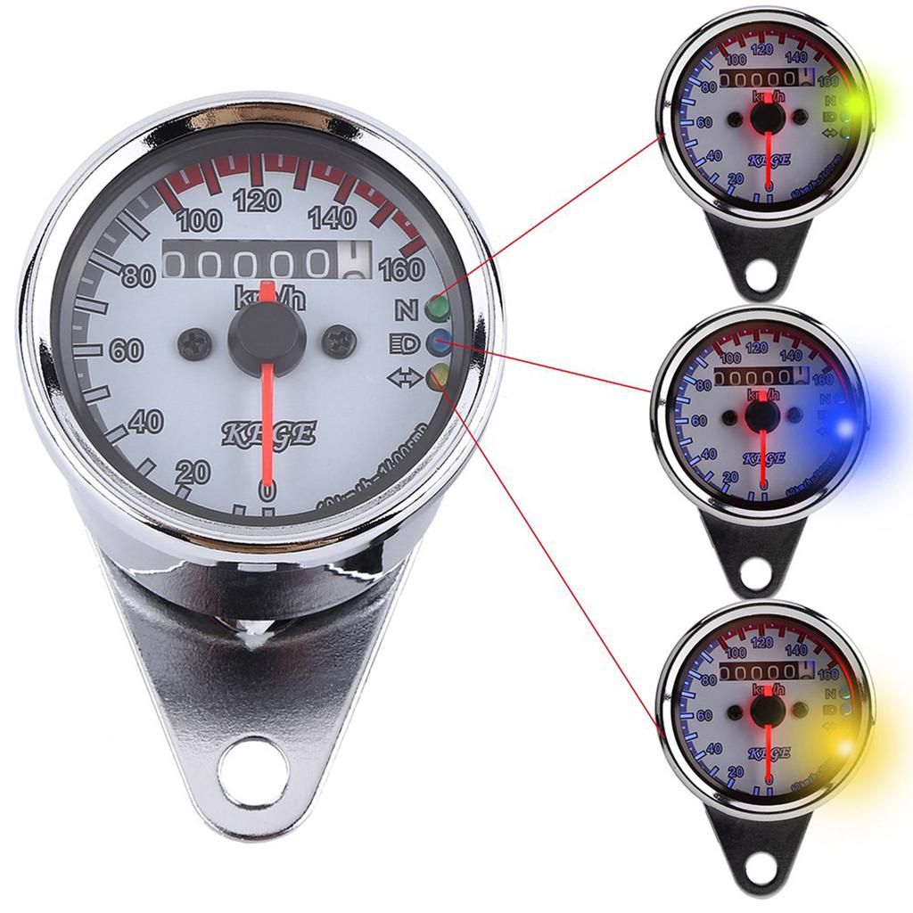Odometer Motorcycle LED Backlight meter Gauge Signal (Black)