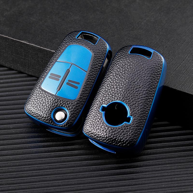 Opel Zafira 2016, Buick LaCrosse, Chevrolet Captiva Leather Grain Car Key Case for Men