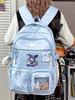 Süßer Sternenmuster Mädchenrucksack aus Nylon für Schule und Teenager
