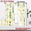 Set Of 2 Flat Printing Curtains Without Rod Floral Greenery Design April Fools Is Day Holiday Durable Polyester Made