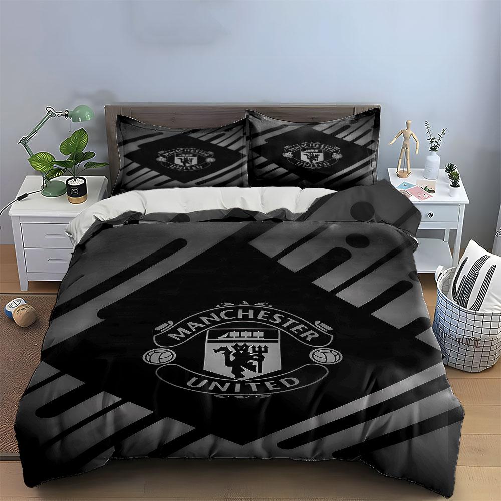 "Manchester United Bedding Set" Bedding Duvet Cover Set Duvet Cover Pillowcases (1 * Duvet Cover 2 * Pillowcases, Without Duvet Insert)