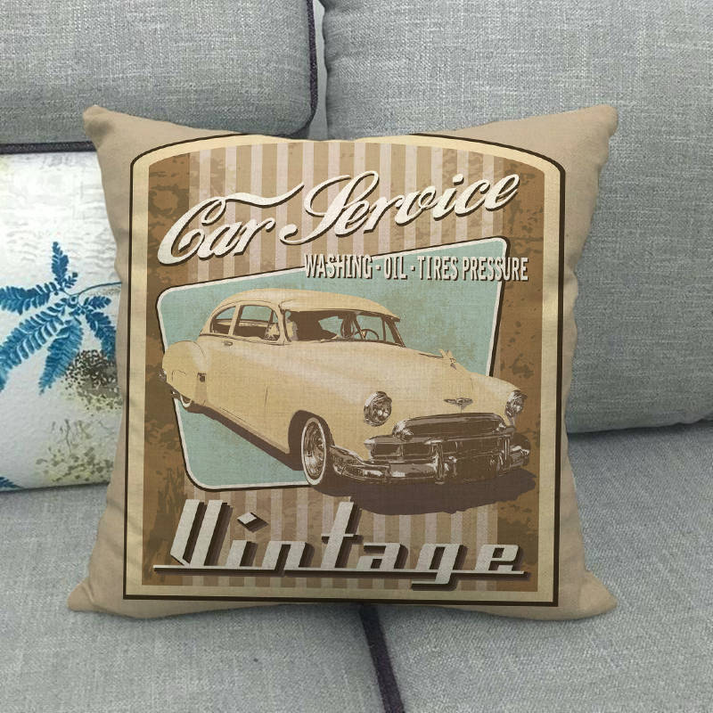 Nordic Retro Collection Digital Printing Short Plush Pillow Covers Decorative For Car Sofa Office Cushion Cover Home Goods