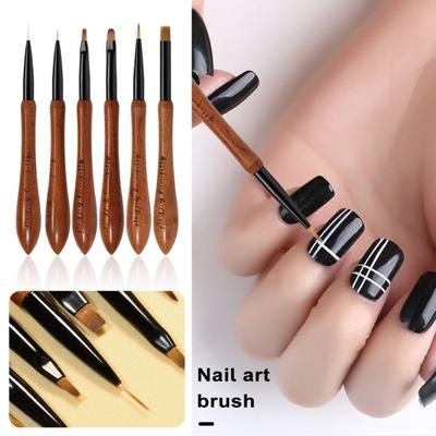 2 szt. Pędzelek do malowania paznokci, precyzyjny, profesjonalny, elastyczne włosie, pędzelek do manicure, do detali, DIY