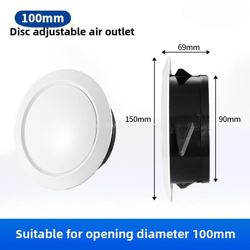 6 Types White Air Vent Extract Valve Grille Air Circulation Vents Cover 100/150mm Round Ducting Ventilation Cover Various Shapes