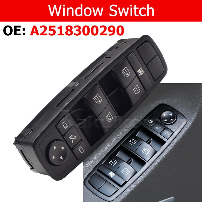 For BENZ W164 GL320 GL350 GL450 ML320 ML350 ML450 R320 R350 Car Front Left Master Power Window Switch Button A2518300290