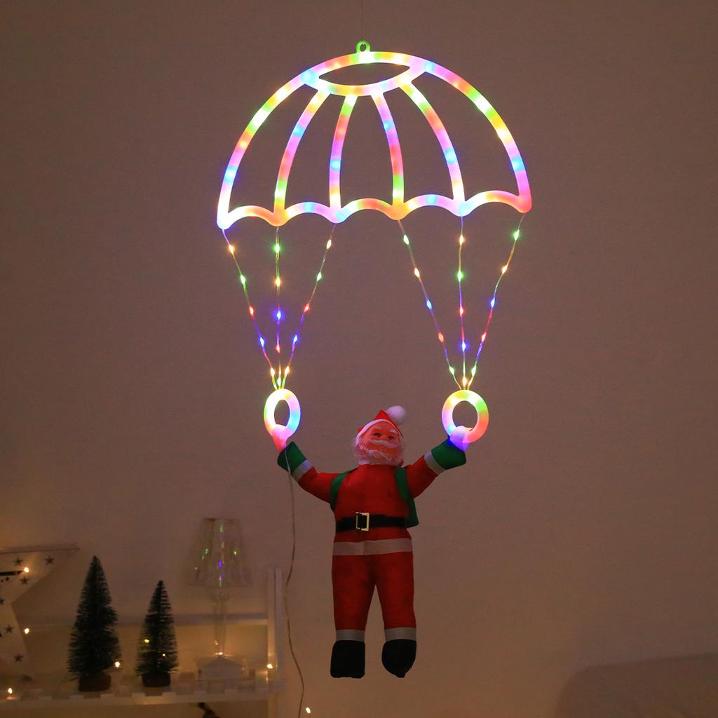 Christmas String Lights LED Santa Claus Parachute Light String USB Power 8 Modes Indoor And Outdoor Christmas Atmosphere Decora