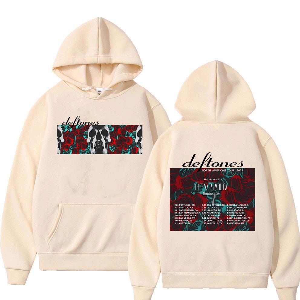 Rock Band Deftones North American Tour 2025 Hoodie Men Women Retro Alternative Heavy Metal Sweatshirt Unisex Oversized Hoodies