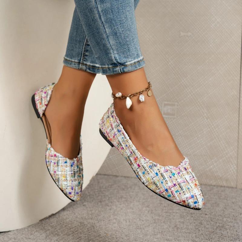 Classic Side-Cut Single Shoes, French-Style Temperament Pointed-Toe Flat Shoes