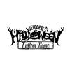 Metal Halloween Sign Custom Name Plate Door Wall Decor Black