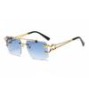 Sunglasses Men Fashion Rimless Sun Glasses Shades Lens Ladies Frameless Eyeglasses