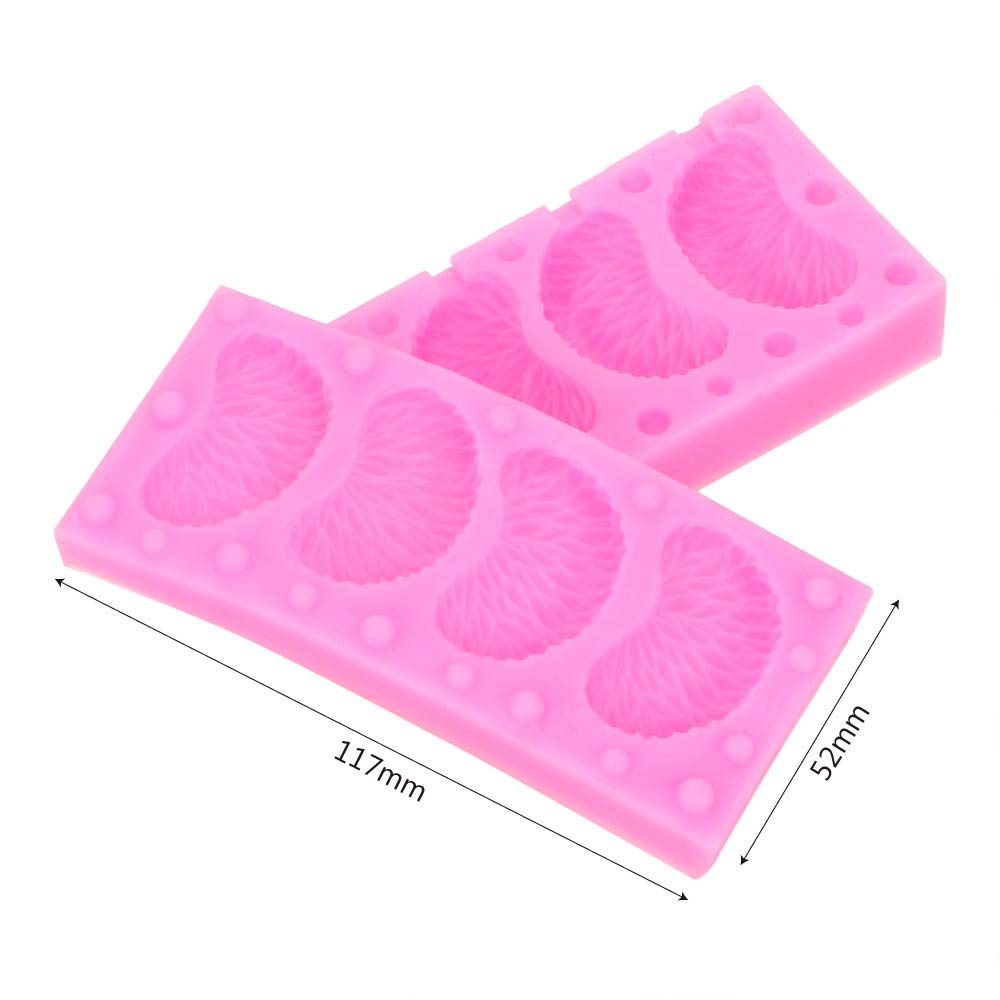 Tangerine Cake Decorating 2Unit/PCS Peeling Orange Shape Silicone Mold Chocolate, Resin, Candy, Jewelry Mold Fruit Mold Fondant