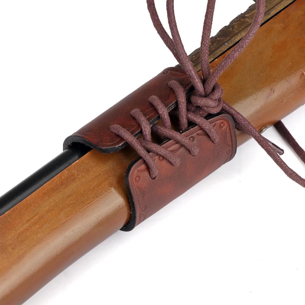 TOURBON Adjustable Leather Gun Sling Loop Holster Barrel Sling No Drilling Required Adapter,