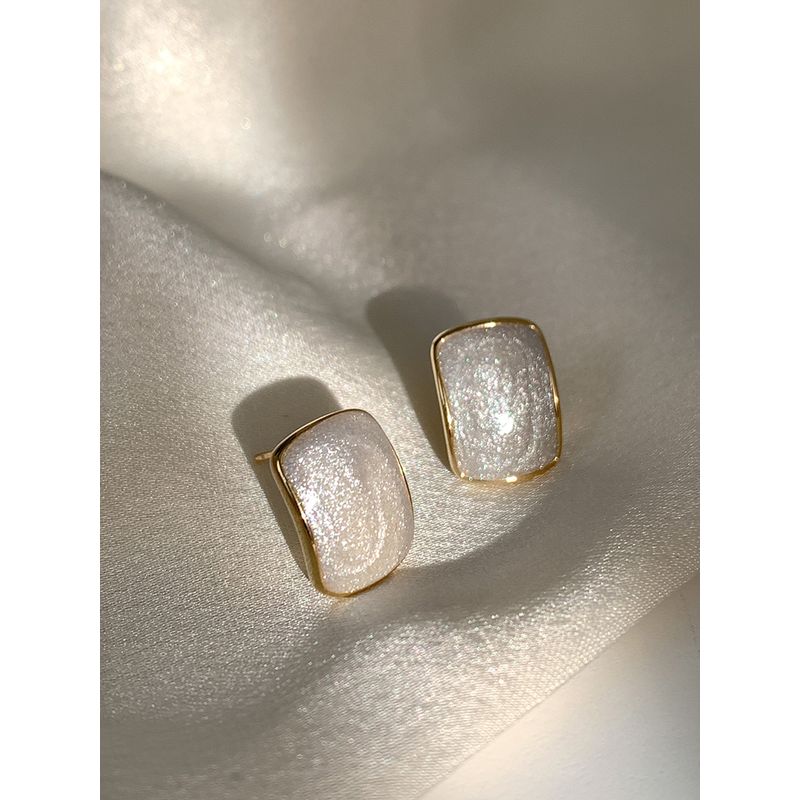 

Romantic Starry Sky Quicksand White Drip Glazed Retro Women s Silver Needle Default