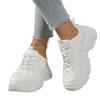 Women‘s Shoes Lightweight Dad Summer Versatile White Thick-Soled Height-Increasing Casual Sports.