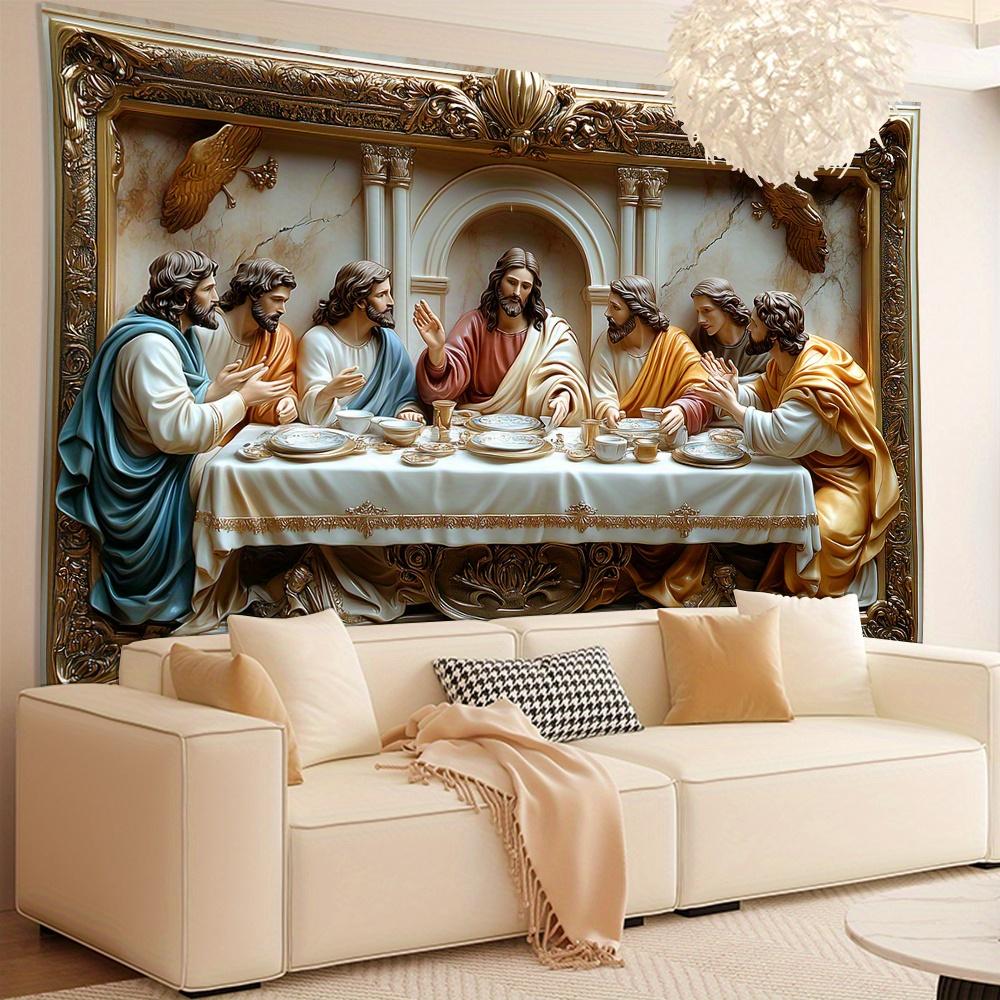 Arazzo dell'Ultima Cena Perfetto per l'Arredamento della Camera da Letto Wall Art Design Classico e Ispiratore Ideale per Amanti del Religioso e dell'Arte