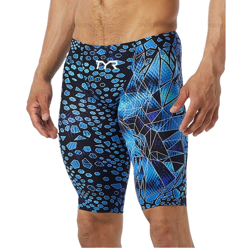 

TYR Men s Waterproof Quick-Dry Sharkskin Long Swim Trunks, Plus Size, Square Leg M